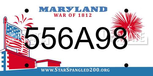 556A98 Maryland License Plate