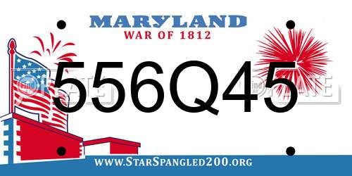 556Q45 Maryland License Plate