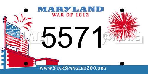 5571 Maryland License Plate
