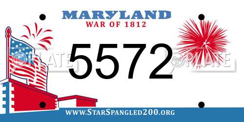 5572 Maryland License Plate