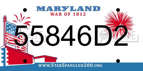 55846D2 Maryland License Plate