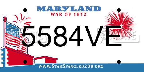5584VE Maryland License Plate