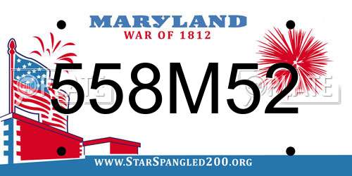 558M52 Maryland License Plate