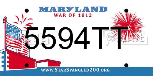 5594TT Maryland License Plate