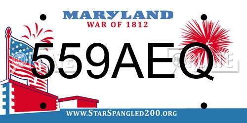 559AEQ Maryland License Plate