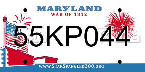 55KP044 Maryland License Plate