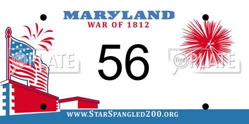 56 Maryland License Plate