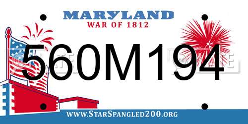 560M194 Maryland License Plate