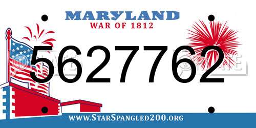 5627762 Maryland License Plate