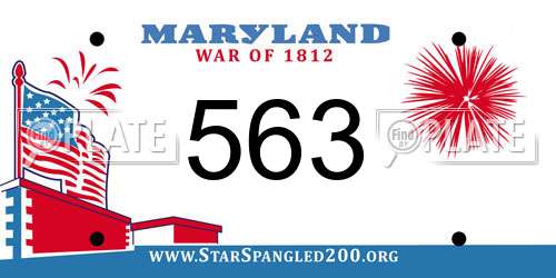 563 Maryland License Plate