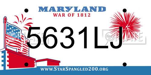 5631LJ Maryland License Plate