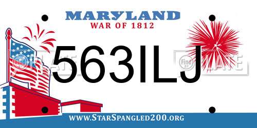 563ILJ Maryland License Plate