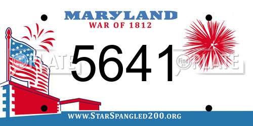 5641 Maryland License Plate