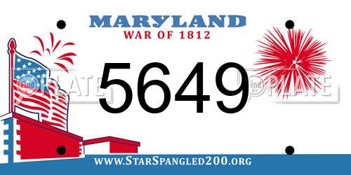 5649 Maryland License Plate