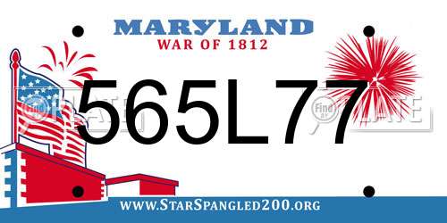 565L77 Maryland License Plate
