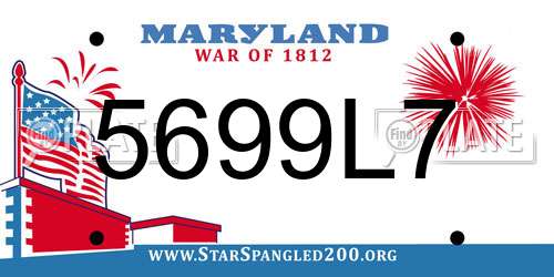 5699L7 Maryland License Plate