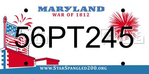 56PT245 Maryland License Plate