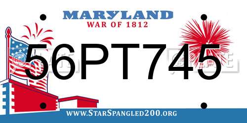 56PT745 Maryland License Plate