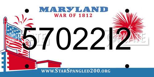 57022I2 Maryland License Plate