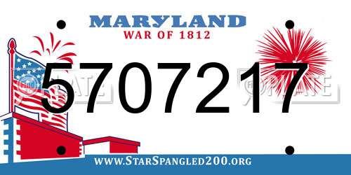 5707217 Maryland License Plate