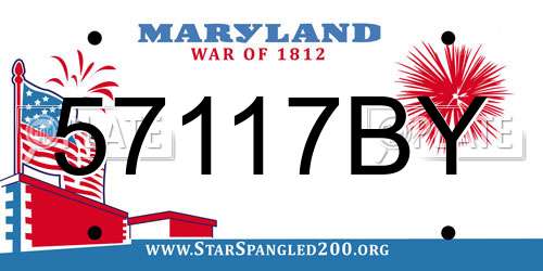 57117BY Maryland License Plate