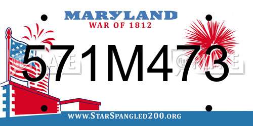 571M473 Maryland License Plate