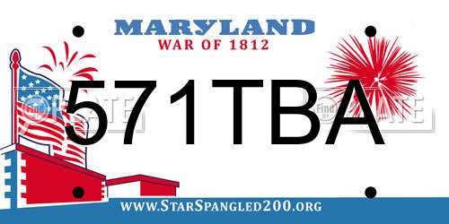 571TBA Maryland License Plate