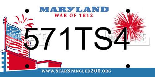 571TS4 Maryland License Plate