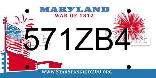 571ZB4 Maryland License Plate