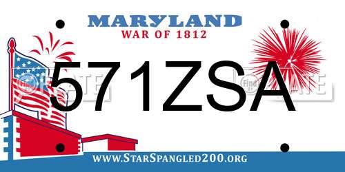 571ZSA Maryland License Plate