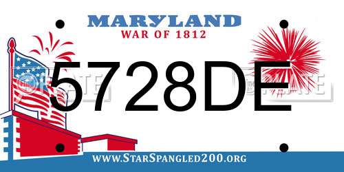 5728DE Maryland License Plate