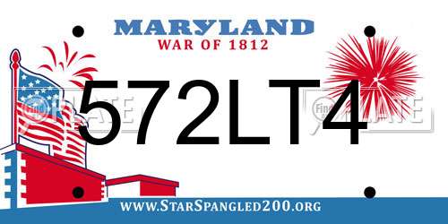 572LT4 Maryland License Plate