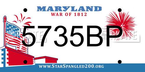 5735BP Maryland License Plate
