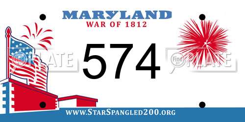 574 Maryland License Plate