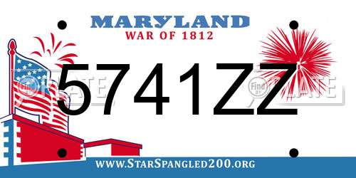 5741ZZ Maryland License Plate