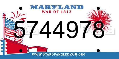 5744978 Maryland License Plate
