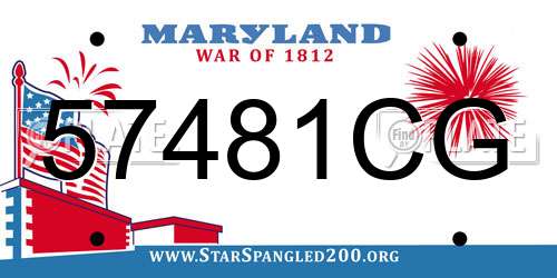 57481CG Maryland License Plate