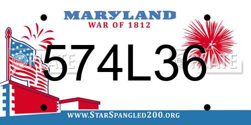 574L36 Maryland License Plate