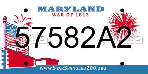 57582A2 Maryland License Plate