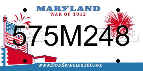 575M248 Maryland License Plate