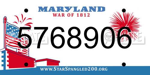 5768906 Maryland License Plate