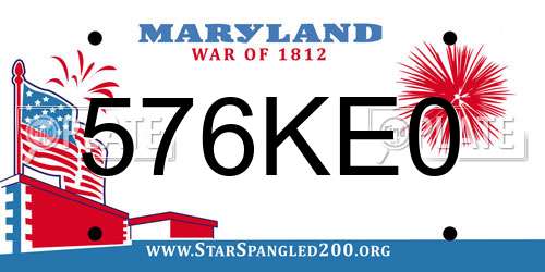 576KE0 Maryland License Plate