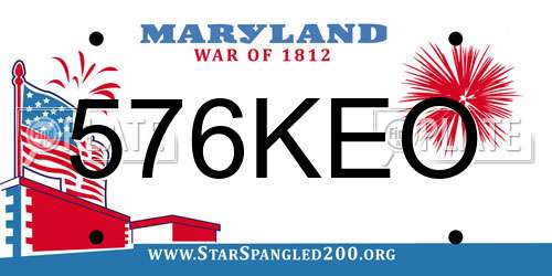 576KEO Maryland License Plate