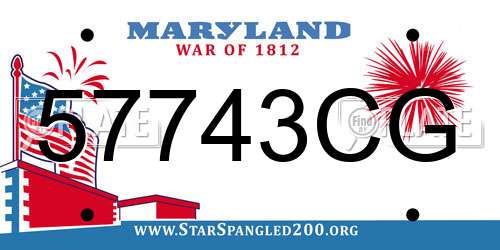 57743CG Maryland License Plate