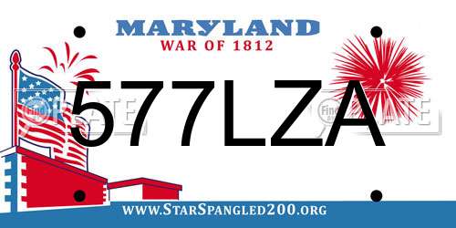 577LZA Maryland License Plate