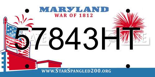 57843HT Maryland License Plate