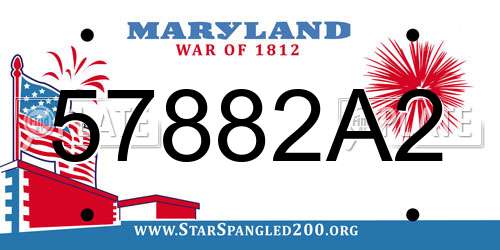 57882A2 Maryland License Plate