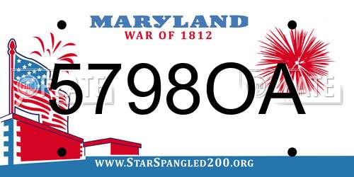 5798OA Maryland License Plate