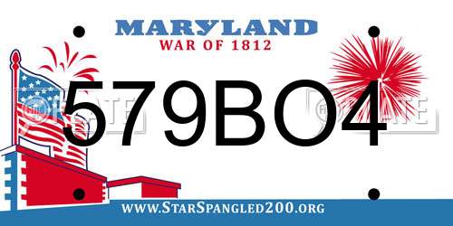 579BO4 Maryland License Plate