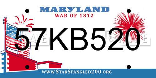 57KB520 Maryland License Plate